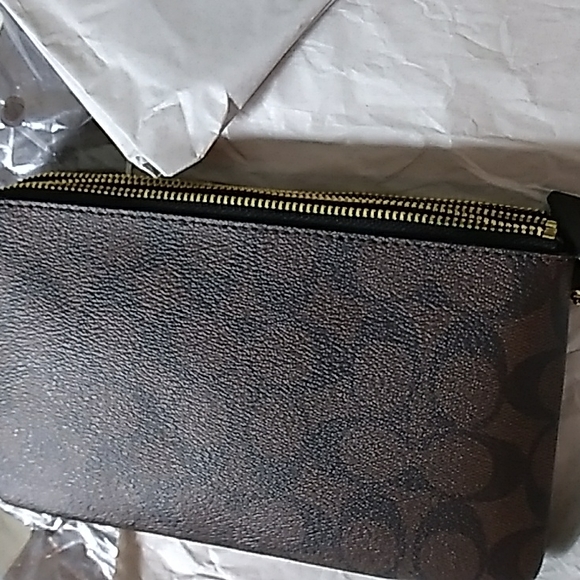Coach double Zip Wallet NWT brown and Black - Picture 5 of 12